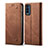 Cloth Case Stands Flip Cover B01S for Vivo Y20s Brown