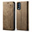 Cloth Case Stands Flip Cover B01S for Vivo Y20s Khaki