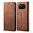 Cloth Case Stands Flip Cover B01S for Xiaomi Poco X3 NFC Brown