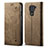 Cloth Case Stands Flip Cover B01S for Xiaomi Redmi Note 9 Khaki