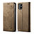 Cloth Case Stands Flip Cover B02S for Samsung Galaxy M31s Khaki