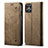 Cloth Case Stands Flip Cover for Apple iPhone 12 Pro Khaki