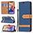 Cloth Case Stands Flip Cover for Apple iPhone 13 Mini Navy Blue