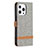 Cloth Case Stands Flip Cover for Apple iPhone 13 Pro Max Gray