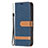 Cloth Case Stands Flip Cover for Apple iPhone 13 Pro Max Navy Blue