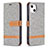 Cloth Case Stands Flip Cover for Apple iPhone 14 Plus Gray