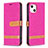 Cloth Case Stands Flip Cover for Apple iPhone 14 Plus Hot Pink