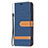 Cloth Case Stands Flip Cover for Apple iPhone 14 Plus Navy Blue