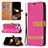 Cloth Case Stands Flip Cover for Apple iPhone 14 Pro Hot Pink