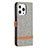 Cloth Case Stands Flip Cover for Apple iPhone 14 Pro Max Gray