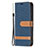 Cloth Case Stands Flip Cover for Apple iPhone 14 Pro Navy Blue