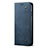 Cloth Case Stands Flip Cover for Huawei Honor 30 Blue