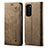 Cloth Case Stands Flip Cover for Huawei P40 Khaki