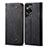 Cloth Case Stands Flip Cover for Huawei P60 Pro Black
