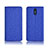 Cloth Case Stands Flip Cover for LG Q7 Blue