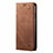 Cloth Case Stands Flip Cover for Oppo A12e Brown