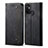 Cloth Case Stands Flip Cover for Oppo A32 Black