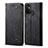 Cloth Case Stands Flip Cover for Oppo A33 Black