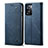 Cloth Case Stands Flip Cover for Oppo A56S 5G Blue
