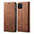 Cloth Case Stands Flip Cover for Oppo A73 (2020) Brown