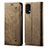 Cloth Case Stands Flip Cover for Oppo Reno4 4G Khaki