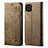 Cloth Case Stands Flip Cover for Oppo Reno4 F Khaki