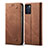 Cloth Case Stands Flip Cover for Oppo Reno6 Z 5G Brown