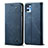 Cloth Case Stands Flip Cover for Oppo Reno7 5G Blue