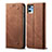 Cloth Case Stands Flip Cover for Oppo Reno7 5G Brown