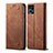 Cloth Case Stands Flip Cover for Oppo Reno7 Pro 5G Brown