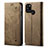 Cloth Case Stands Flip Cover for Realme 7i Khaki