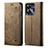 Cloth Case Stands Flip Cover for Realme C55 Khaki