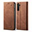 Cloth Case Stands Flip Cover for Realme X50 Pro 5G Brown