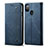 Cloth Case Stands Flip Cover for Samsung Galaxy M21 Blue