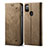 Cloth Case Stands Flip Cover for Samsung Galaxy M21 Khaki