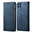 Cloth Case Stands Flip Cover for Samsung Galaxy M42 5G Blue