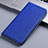 Cloth Case Stands Flip Cover for Samsung Galaxy Note 10 Lite Blue