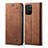 Cloth Case Stands Flip Cover for Samsung Galaxy S10 Lite Brown