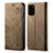 Cloth Case Stands Flip Cover for Samsung Galaxy S20 Plus 5G Brown