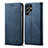 Cloth Case Stands Flip Cover for Samsung Galaxy S22 Ultra 5G Blue