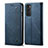 Cloth Case Stands Flip Cover for Vivo V20 SE Blue