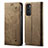 Cloth Case Stands Flip Cover for Vivo V20 SE Khaki