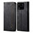 Cloth Case Stands Flip Cover for Xiaomi Redmi 10C 4G Black
