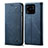 Cloth Case Stands Flip Cover for Xiaomi Redmi 10C 4G Blue