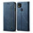 Cloth Case Stands Flip Cover for Xiaomi Redmi 9 India Blue