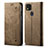 Cloth Case Stands Flip Cover for Xiaomi Redmi 9C NFC Khaki