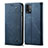 Cloth Case Stands Flip Cover for Xiaomi Redmi 9T 4G Blue