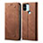 Cloth Case Stands Flip Cover for Xiaomi Redmi A1 Brown