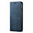 Cloth Case Stands Flip Cover H01 for Oppo A52 Blue