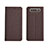 Cloth Case Stands Flip Cover H01 for Samsung Galaxy A80 Brown